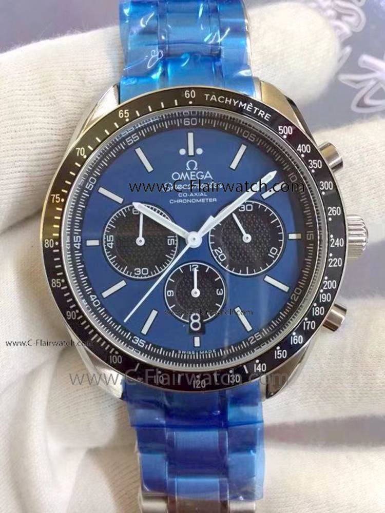 Omega Speedmaster Racing Co-Axial Copy Watch Blue Dial